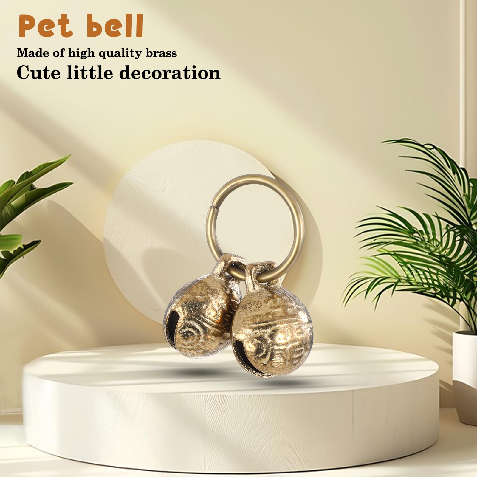 Styquenzer dog collar bell on collar demonstrating universal size for all pets
