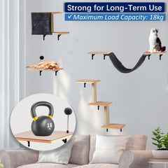 Sublimei cat wall shelves sisal posts illustrate claw-friendly play area.