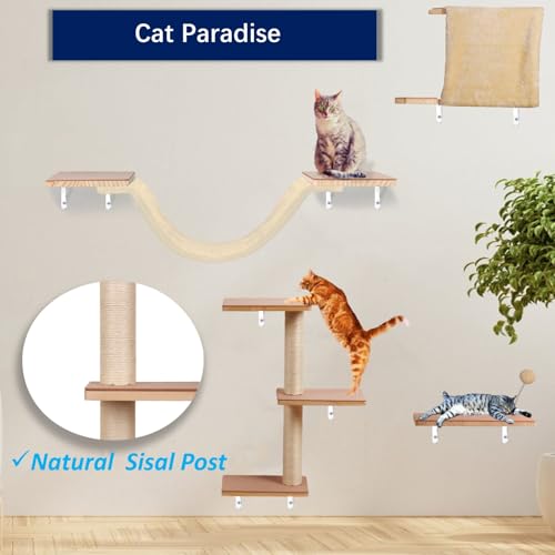 Sublimei sisal-scratching-post-ladder offers claw exercise and playful exploration