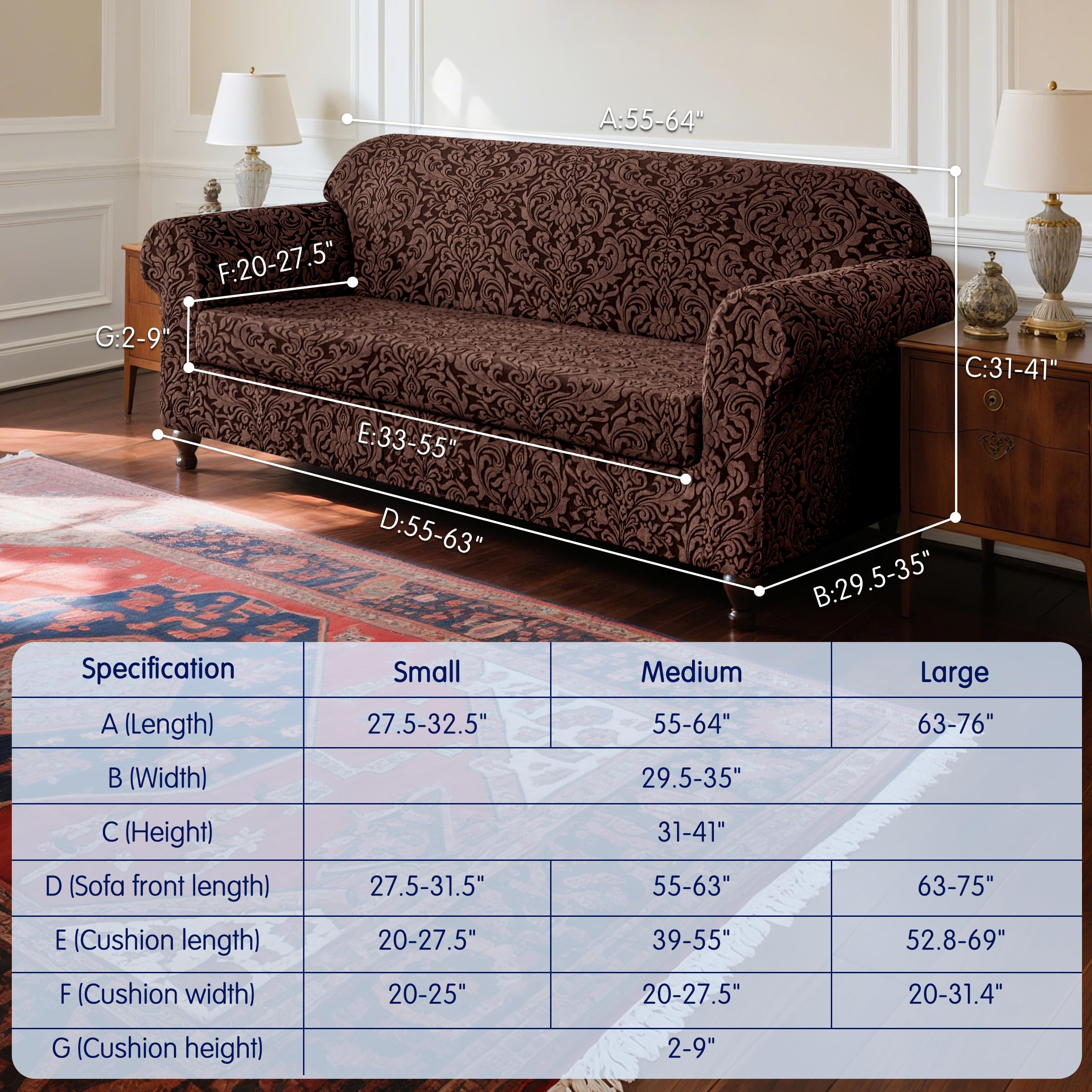 SUBRTEX two-piece slipcover with seat cushion demonstrates easy chair fit and comfort