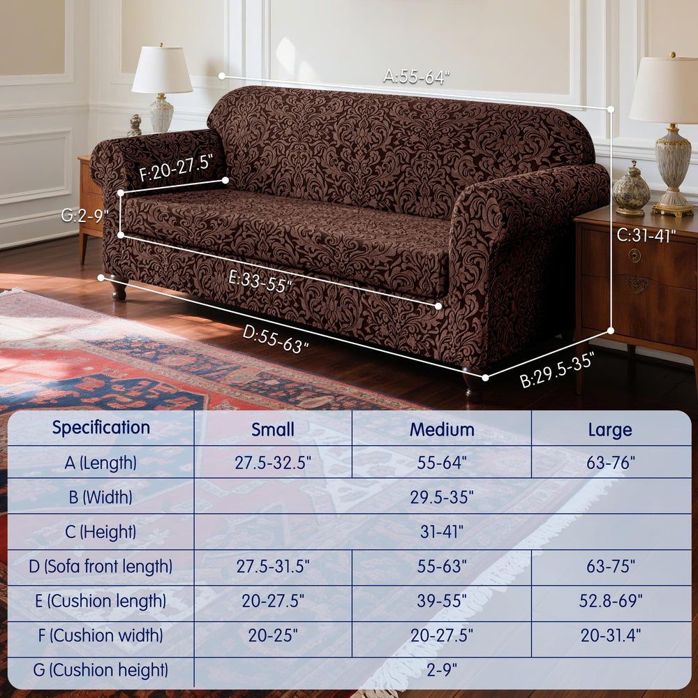 SUBRTEX two-piece slipcover with seat cushion demonstrates easy chair fit and comfort