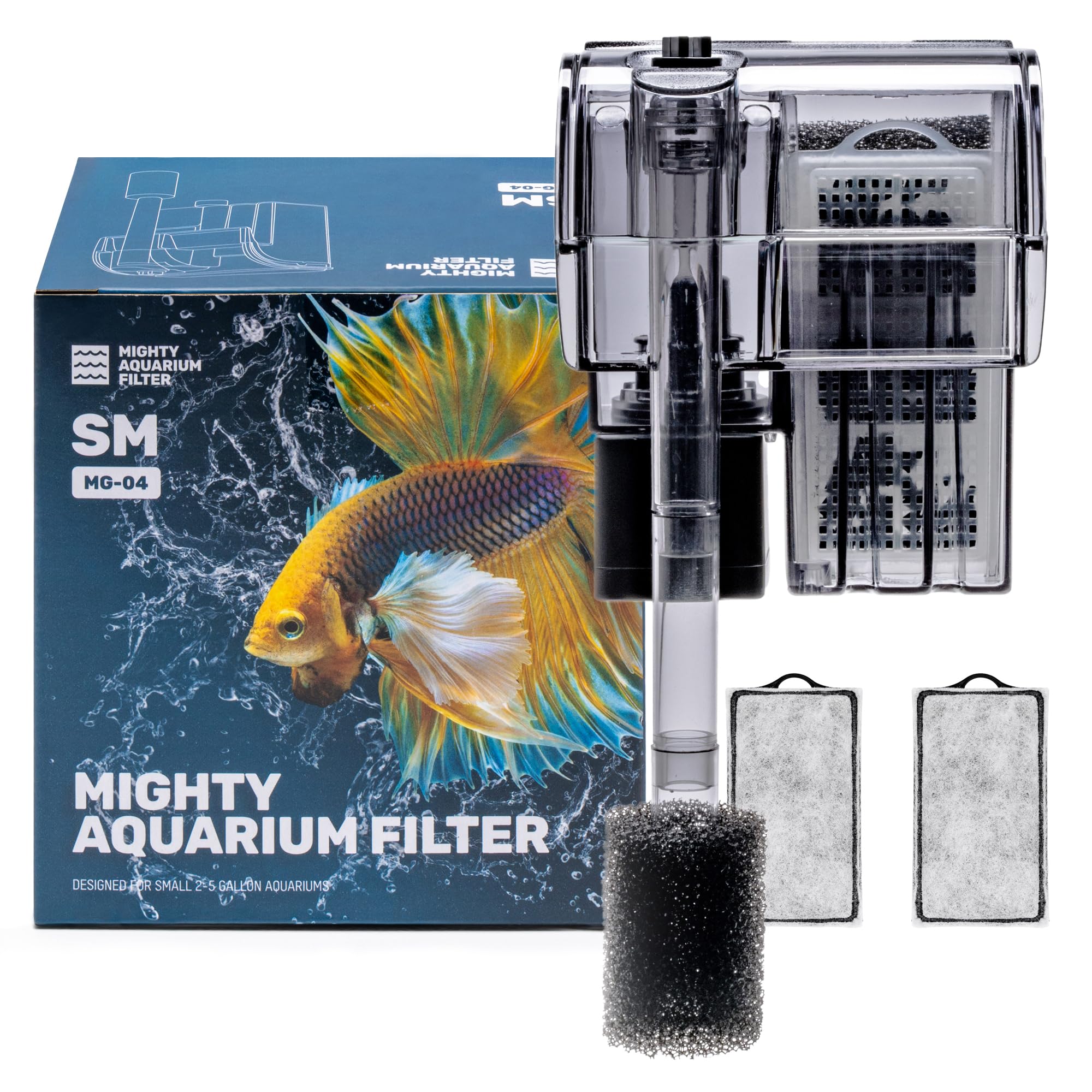 SubstrateSource Mighty HOB filter installation on a 2-5 gallon nano tank