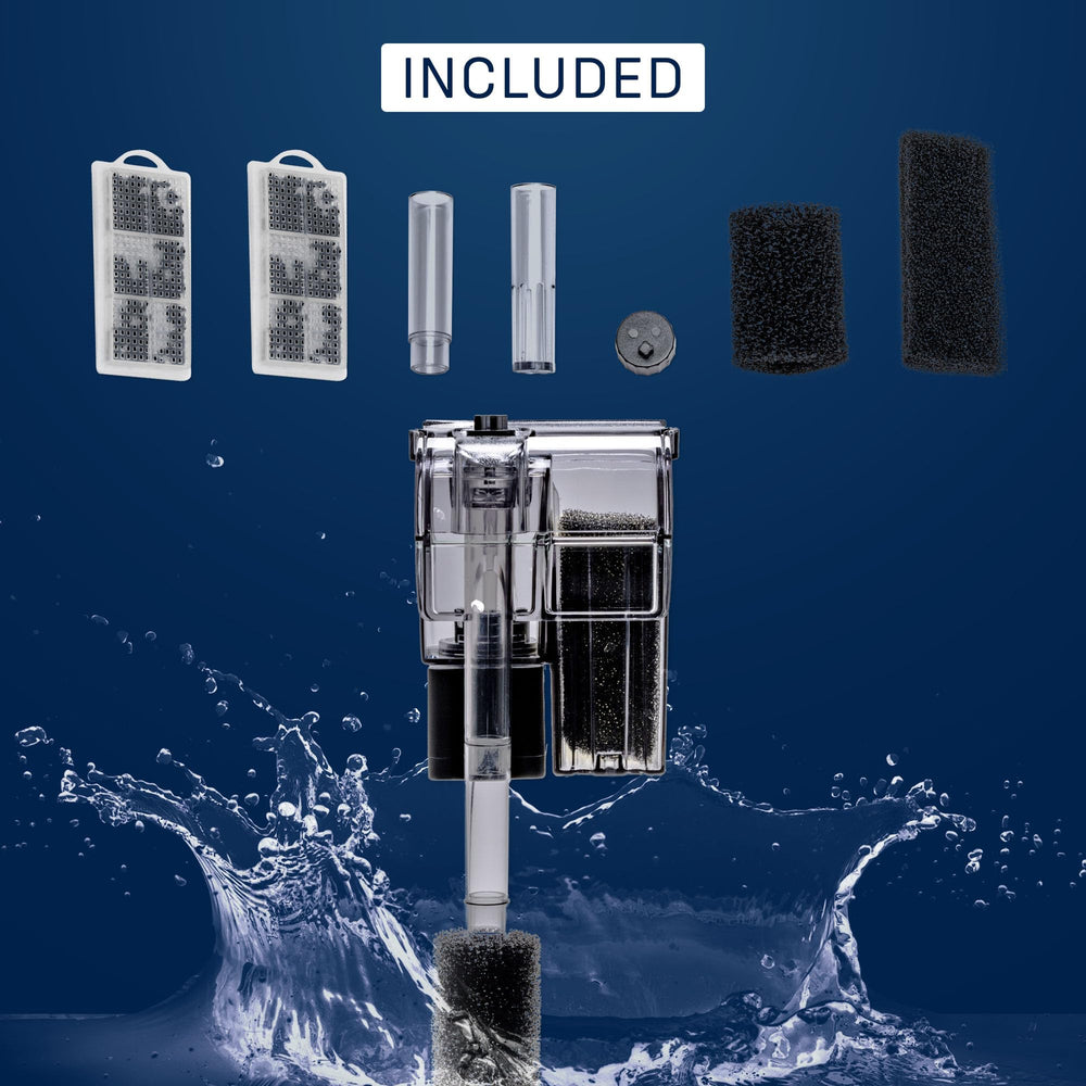 SubstrateSource Mighty HOB attaches securely to tank rim for stable filtration