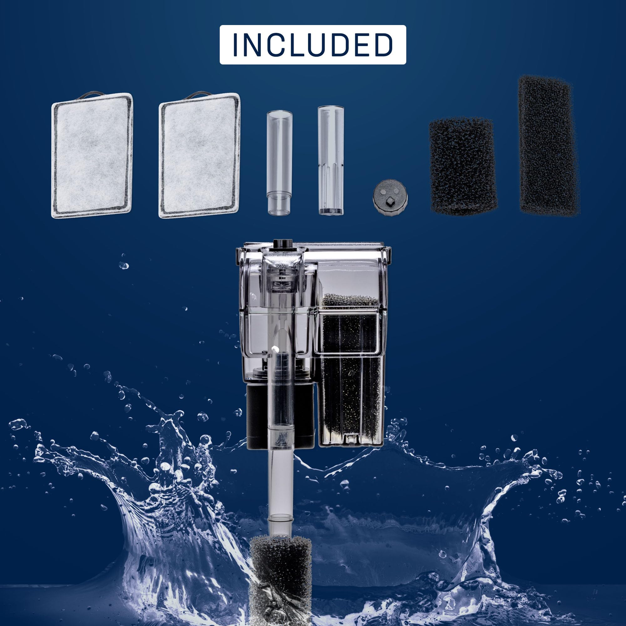 SubstrateSource Mighty HOB filter in Betta tank aiding gentle circulation.