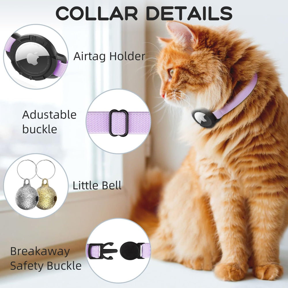 Sucegi AirTag Cat Collar bell adds audible safety and tracking ease during daily walks.