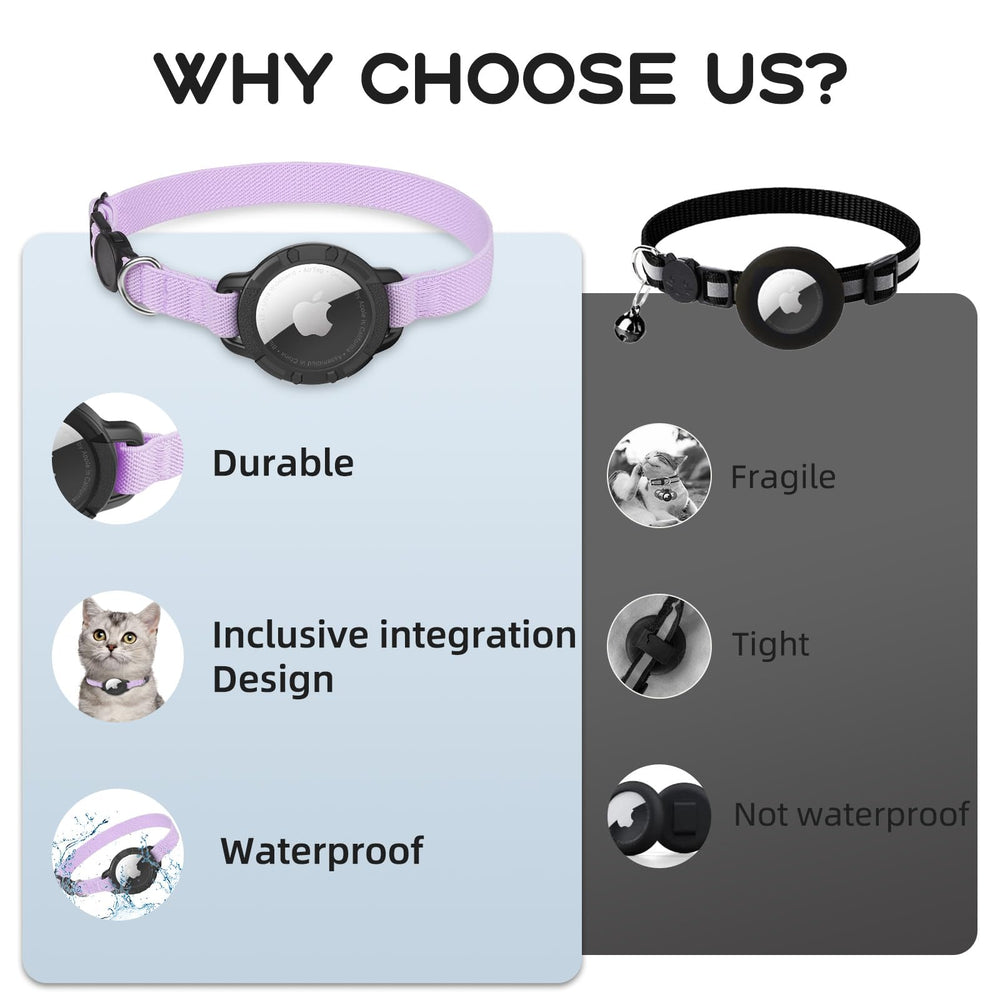 Sucegi AirTag Cat Collar breakaway design reduces snag risk during exploration.