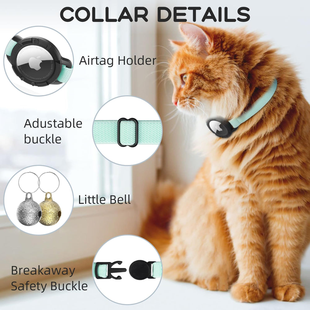 Sucegi AirTag Cat Collar with bell adds style and audible alerts
