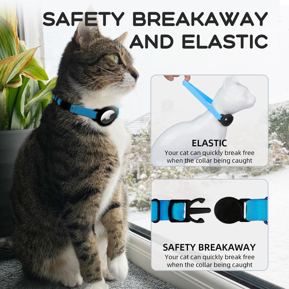 Sucegi AirTag Cat Collar side-adjustment shows easy custom fit for growing pets