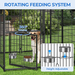 Suchown dog kennel heavy-duty frame shows durability for outdoors