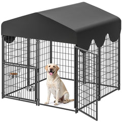 Suchown dog kennel rotating door demonstrates secure meals