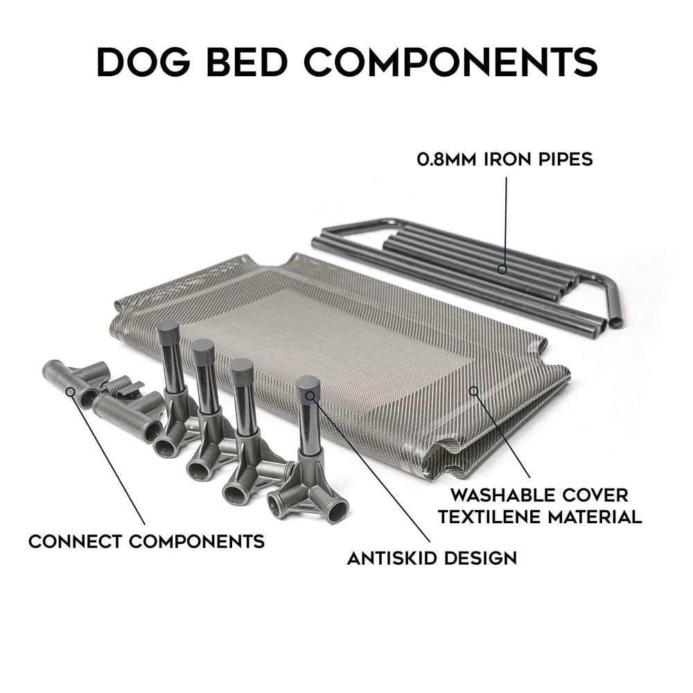 Suddus elevated dog bed easy-clean cover promotes quick dirt removal