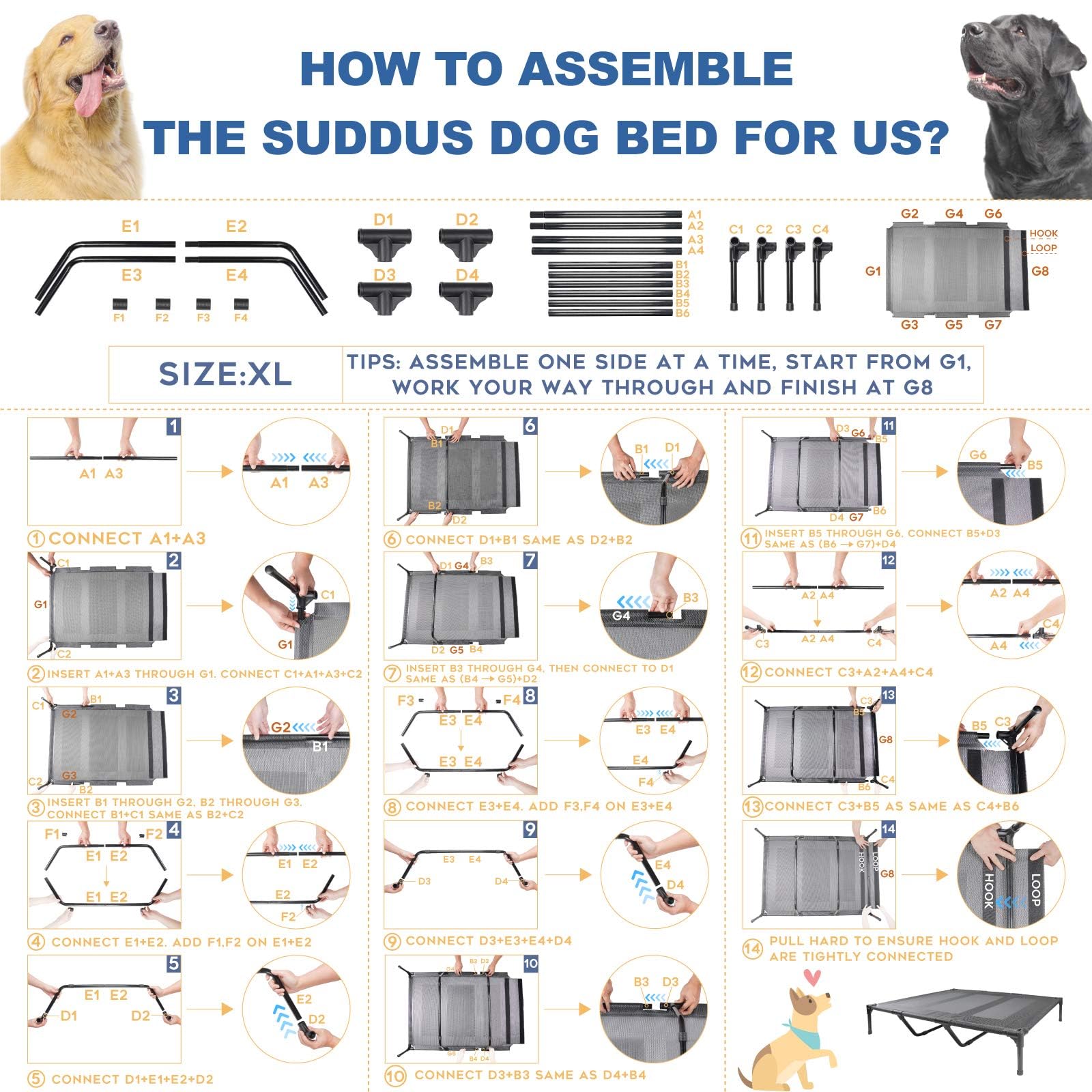 Suddus elevated dog bed indoor outdoor use showcases versatile lounging location