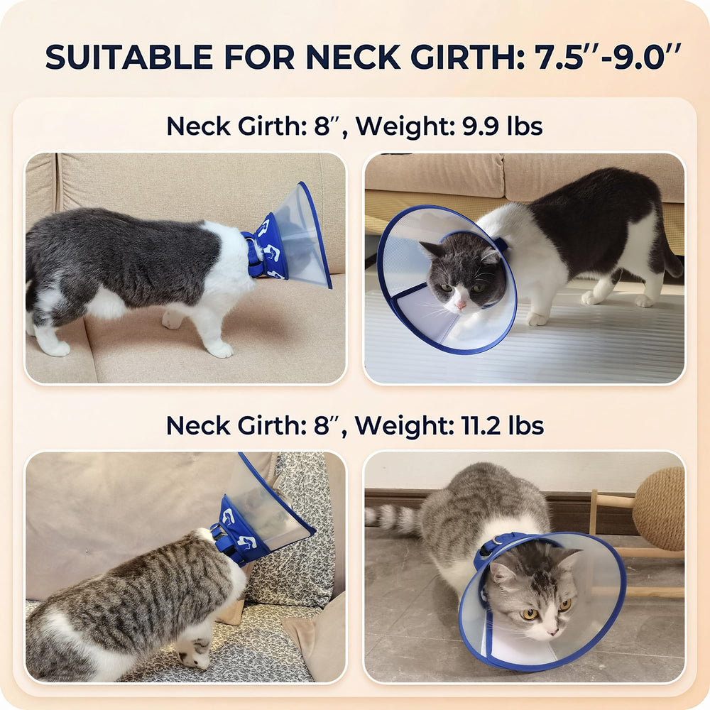 Sufisat Cat Cone Recovery Collar soft padded edges enhance skin comfort