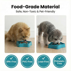 Sufisat Pet Slow Feeder Bowl BPA-free material ensures safe use