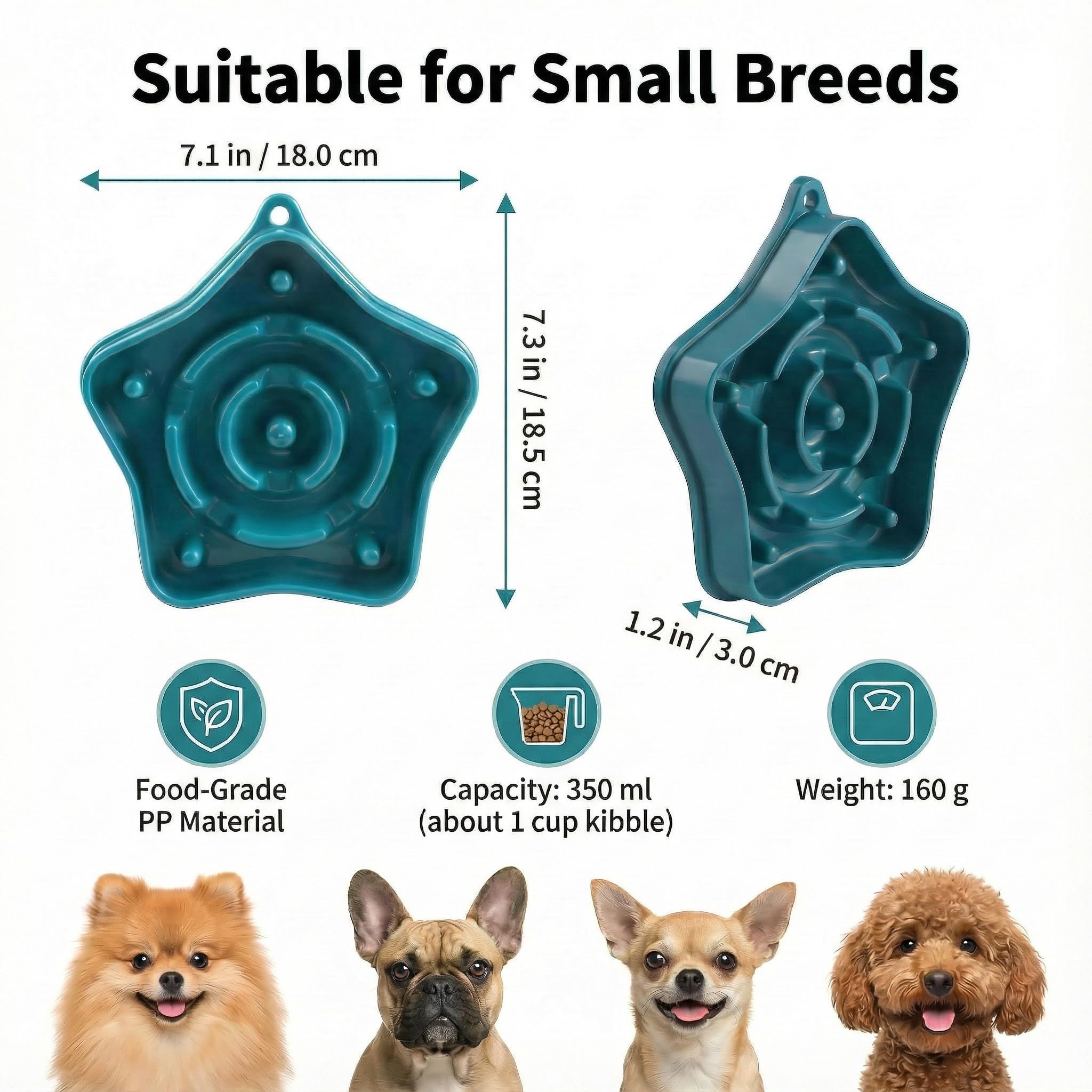 Sufisat Pet Slow Feeder Bowl maze structure engages picky eaters during meals