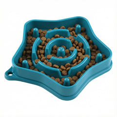 Sufisat Pet Slow Feeder Bowl starfish design slows meals for small dogs
