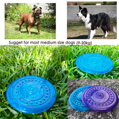 SUHEEUS dog flying disc purple, durable chew toy for dogs.
