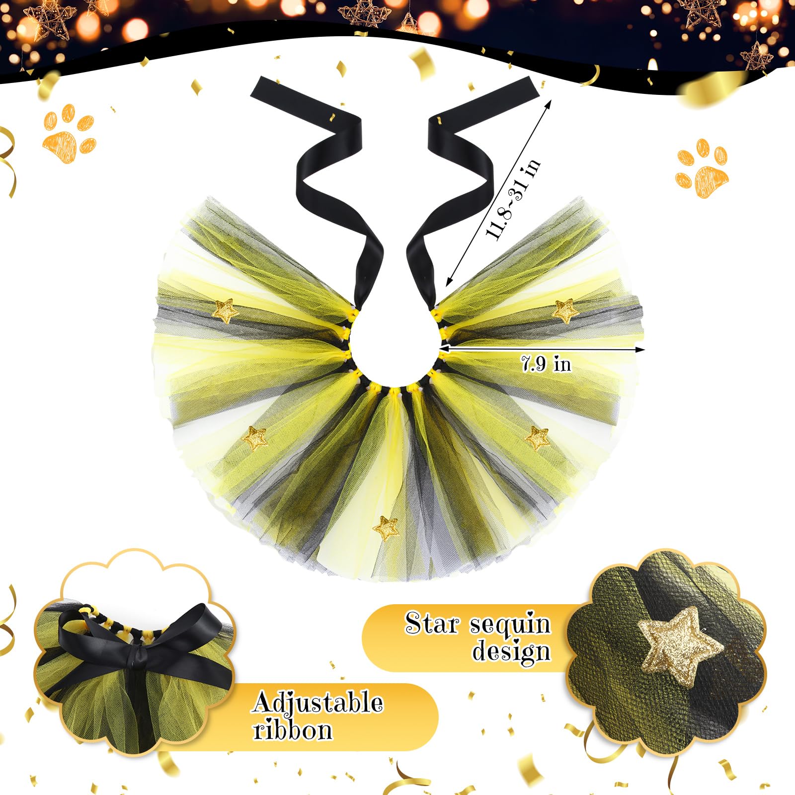 Suhine New Year's dog Bandana showcasing stylish flair and adjustable fit for medium to large pets.