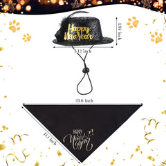 Suhine New Year's dog hat with adjustable strap for comfortable, secure wear.