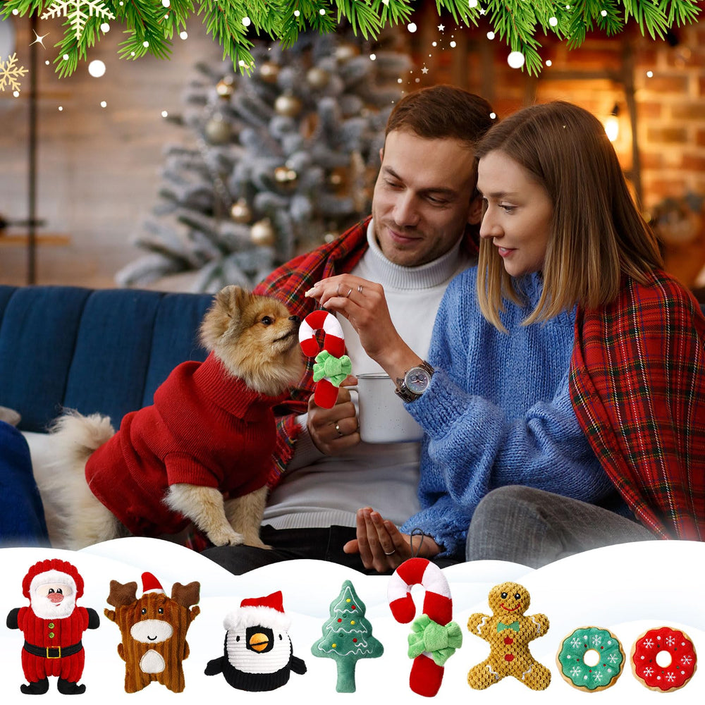 Suilung Christmas tree dog toy squeaker for interactive play