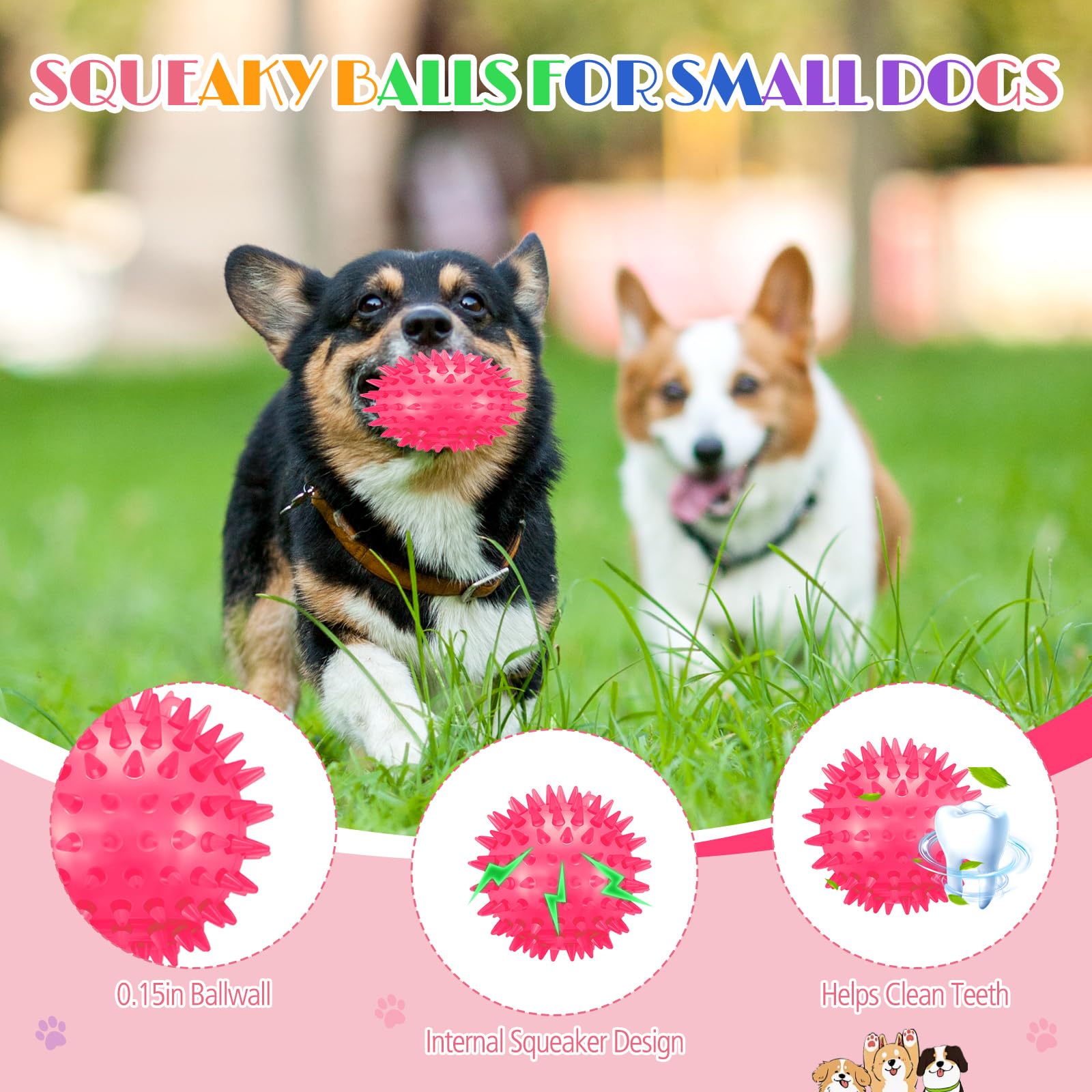 Suilung LED dog ball red engages dogs with bright light and squeak