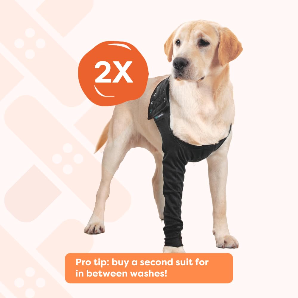 Suitical sleeve aids dog comfort and protection during recovery