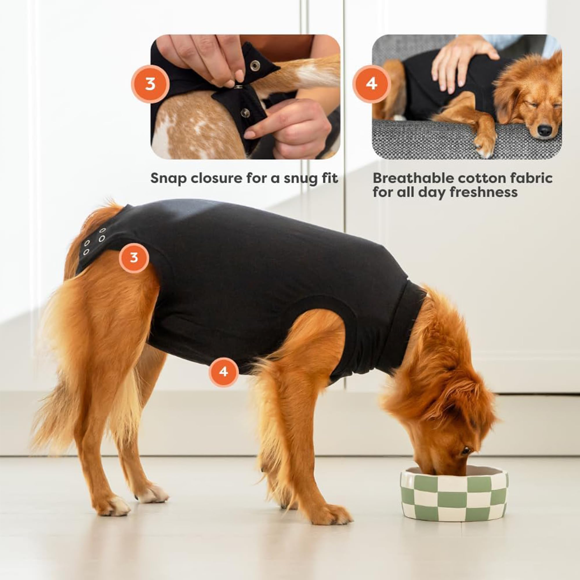 Suitical Recovery Suit protects sutures from dirt while resting at home