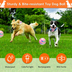 SUJF interactive dog ball 3.2-inch diameter fits medium-large dogs