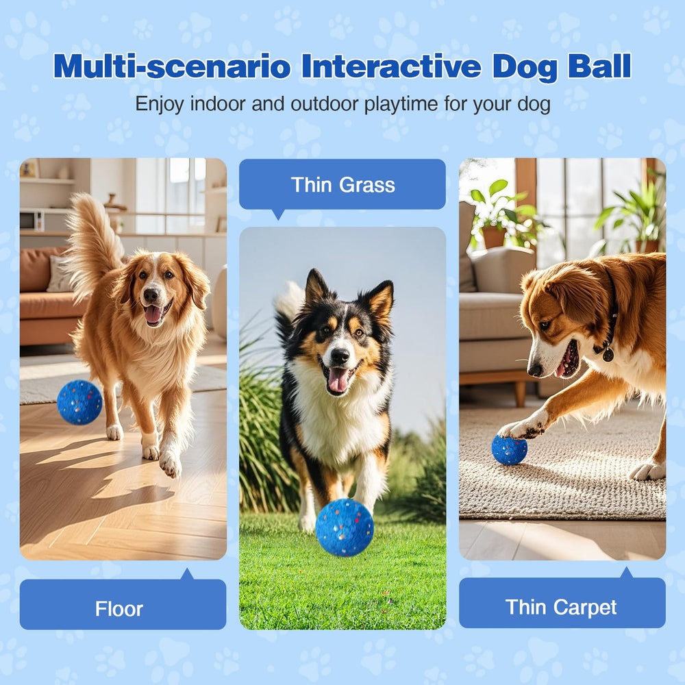 SUJF interactive dog ball blue mode for smart auto rotate and bounce