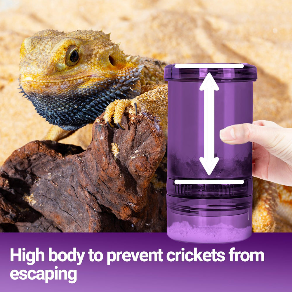 SUKEOPET cricket-calcium-powder-mixer anti-escape-cover minimizes cricket escapes