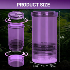 SUKEOPET cricket-calcium-powder-mixer bottom-recycling-base reduces waste with powder reuse