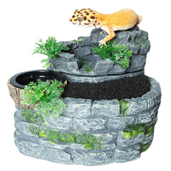 SUKEOPET waterfall-fountain-flow engages hydration instinct for reptiles.