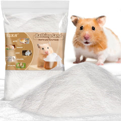 Sukh 47OZ hamster sand bath bag open for quick setup and mess-free bathing