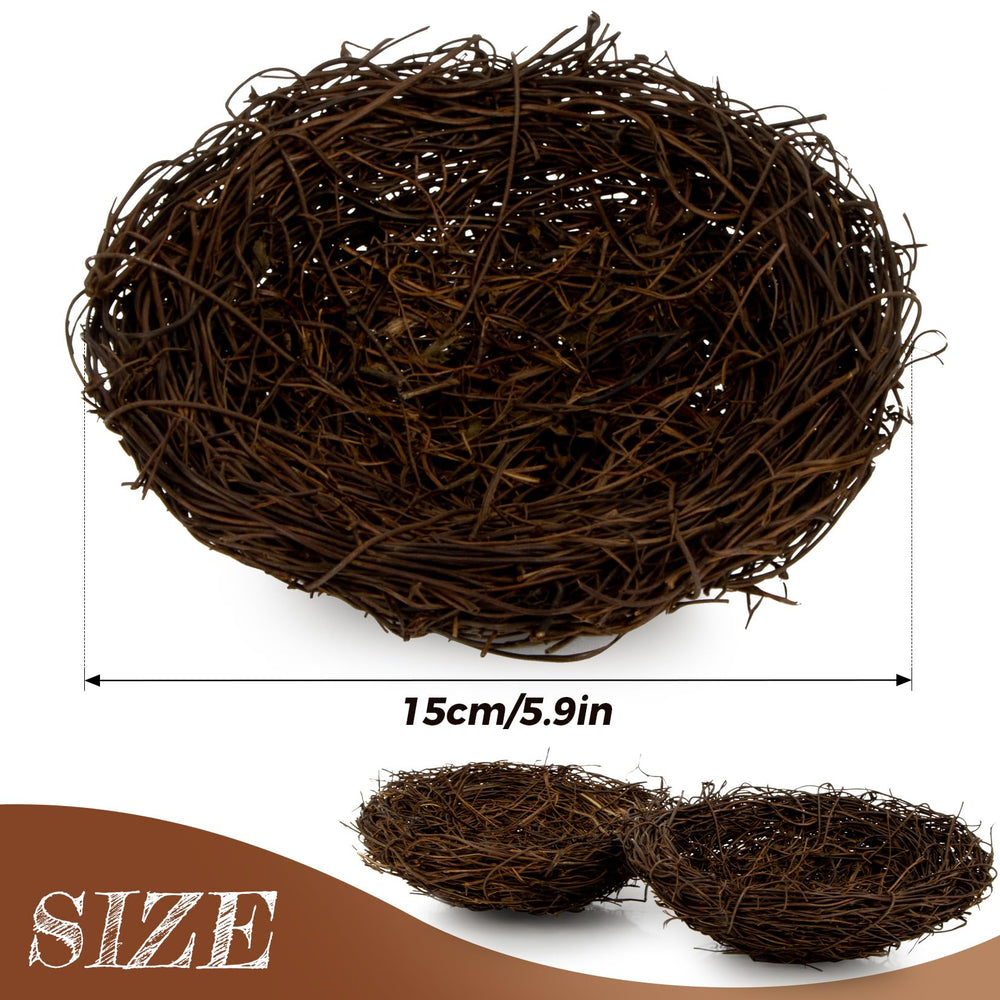 Sukh 15 cm bird nest pair on display for garden decor