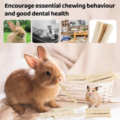 Sukh Sweet Bamboo Chew Stick 4.5-inch close-up shows natural texture for teeth-friendly chewing.