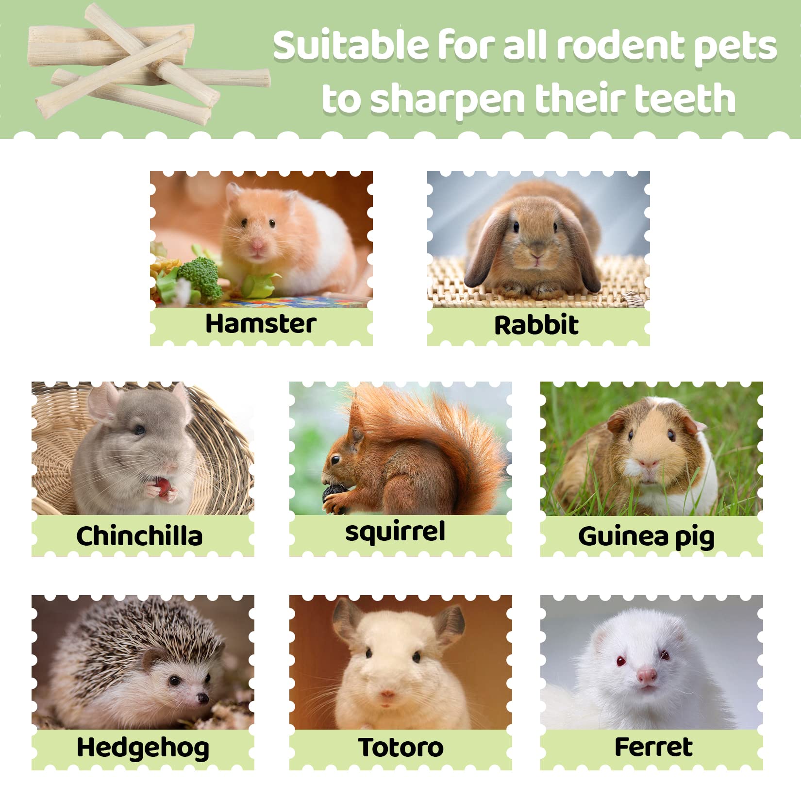 Sukh Bamboo Chew Stick texture close-up highlights fiber-rich natural snack potential for small pets.