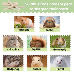 Sukh Bamboo Chew Stick texture close-up highlights fiber-rich natural snack potential for small pets.