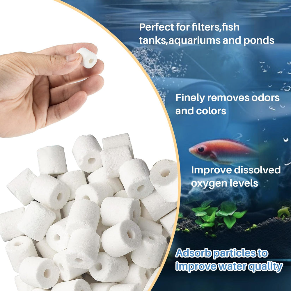Sukh ceramic rings deliver clearer water in aquariums with effective filtration.