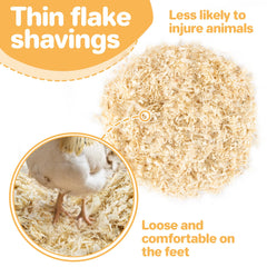 Sukh easy-cleanup wood shavings bedding highlights mess-free disposal and eco-friendly use