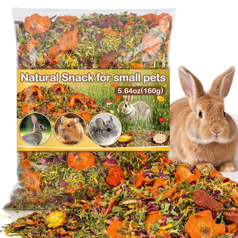 Packaging view of Sukh Natural Botanical Rabbit Treats for convenient snacking