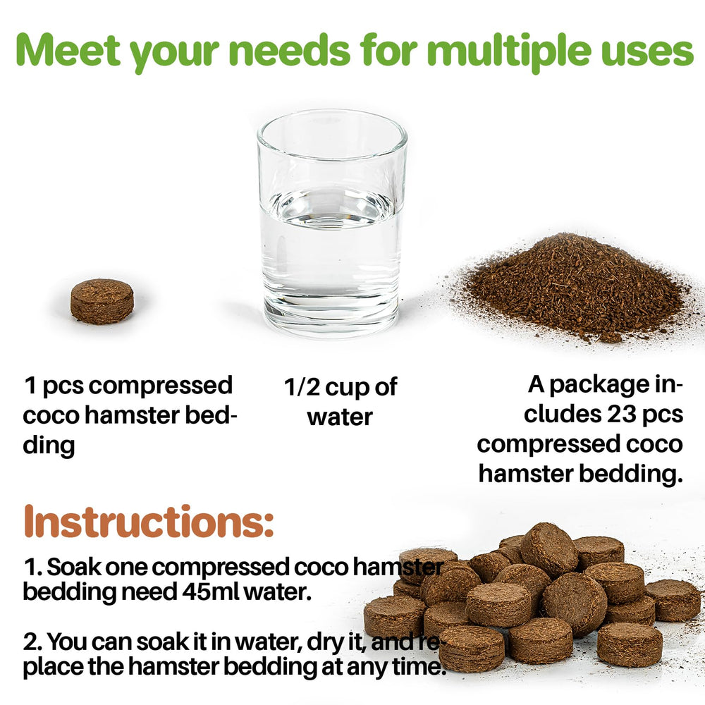 Sukh natural substrate supports burrowing play areas for Syrian dwarf hamsters.