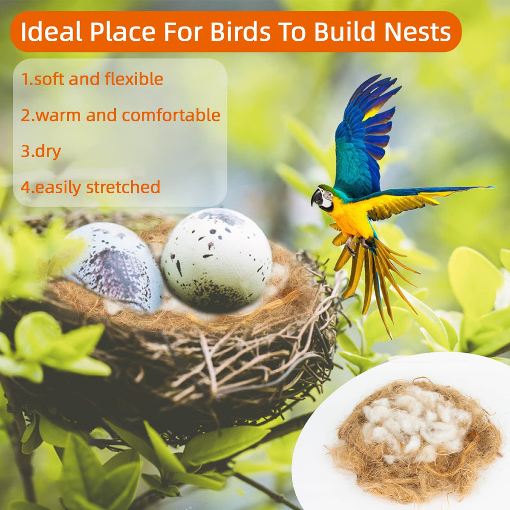 Sukh nesting material suitable for budgies and finches creates cozy nests