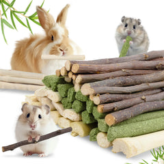 Sukh rabbit chew timothy hay sticks 300g promote dental wear and digestion support.