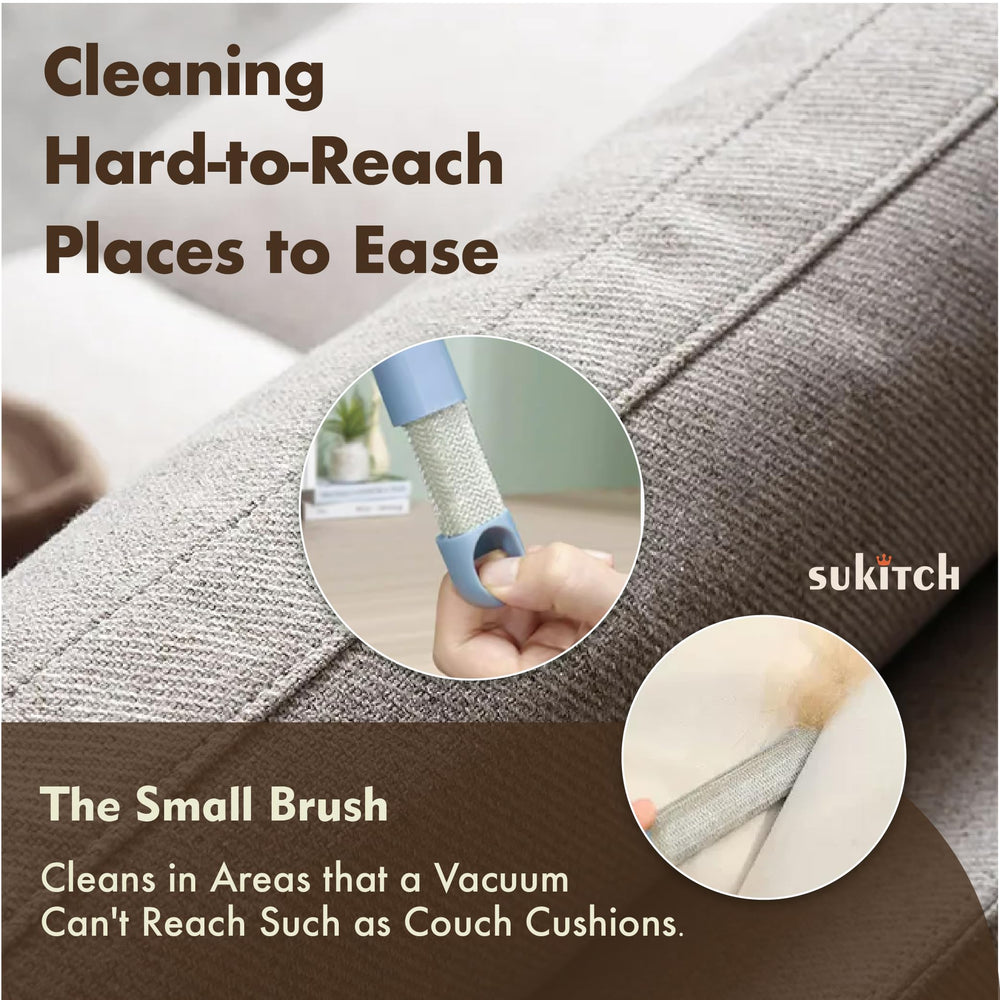 Sukitch remover used on carpet and bedding for quick refresh