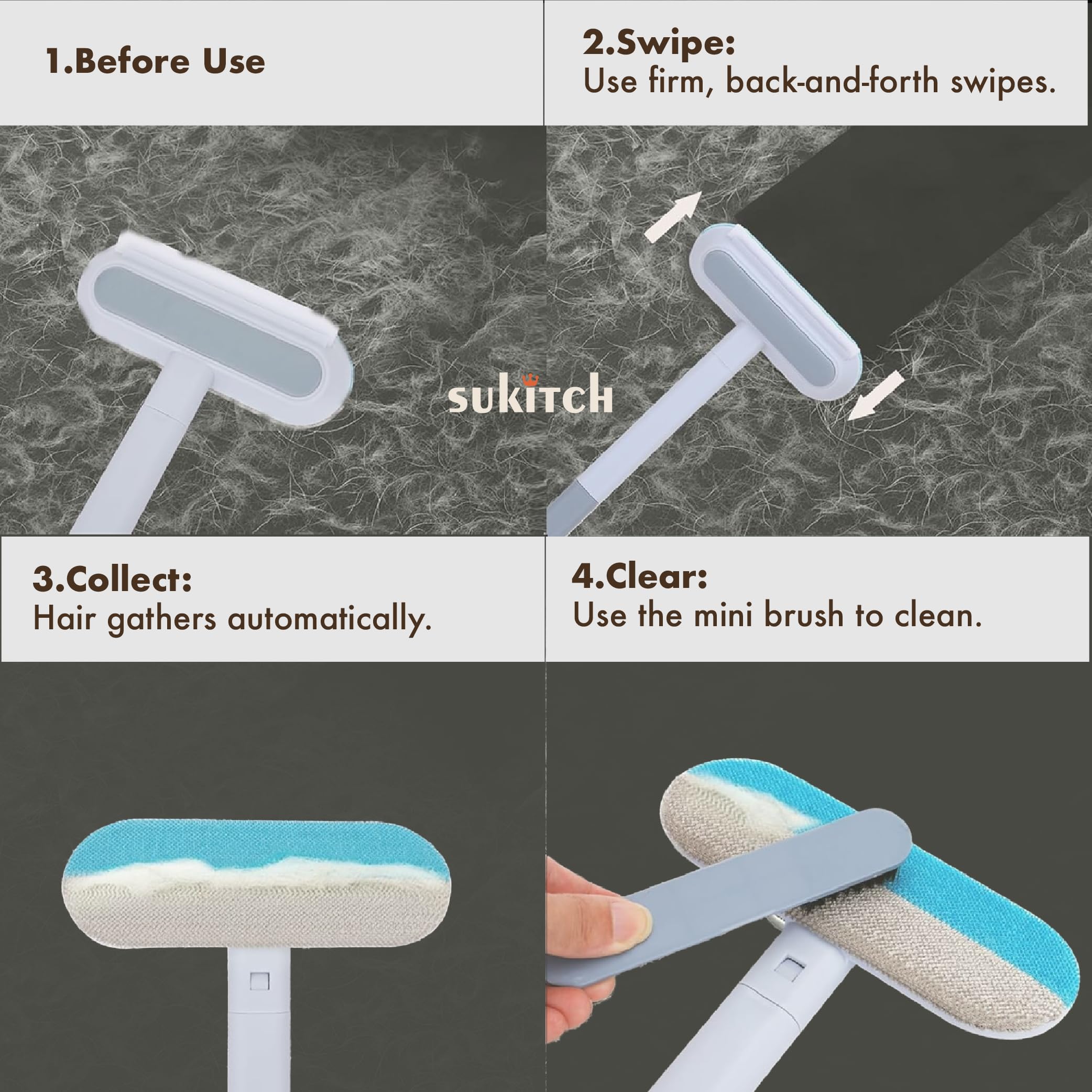 Sukitch cleaner works safely on leather and suede surfaces