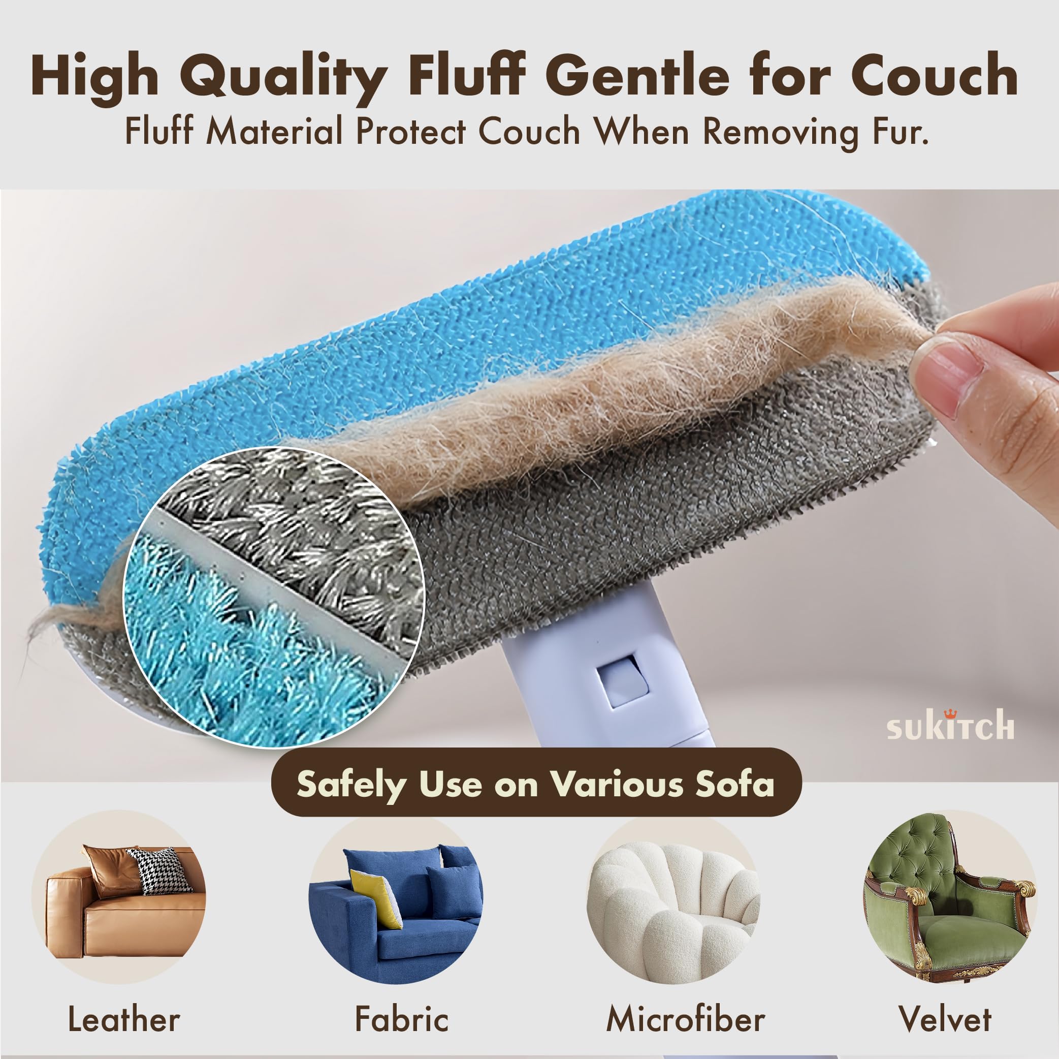 Sukitch washable-head remover cleans fur and reuses without disposables