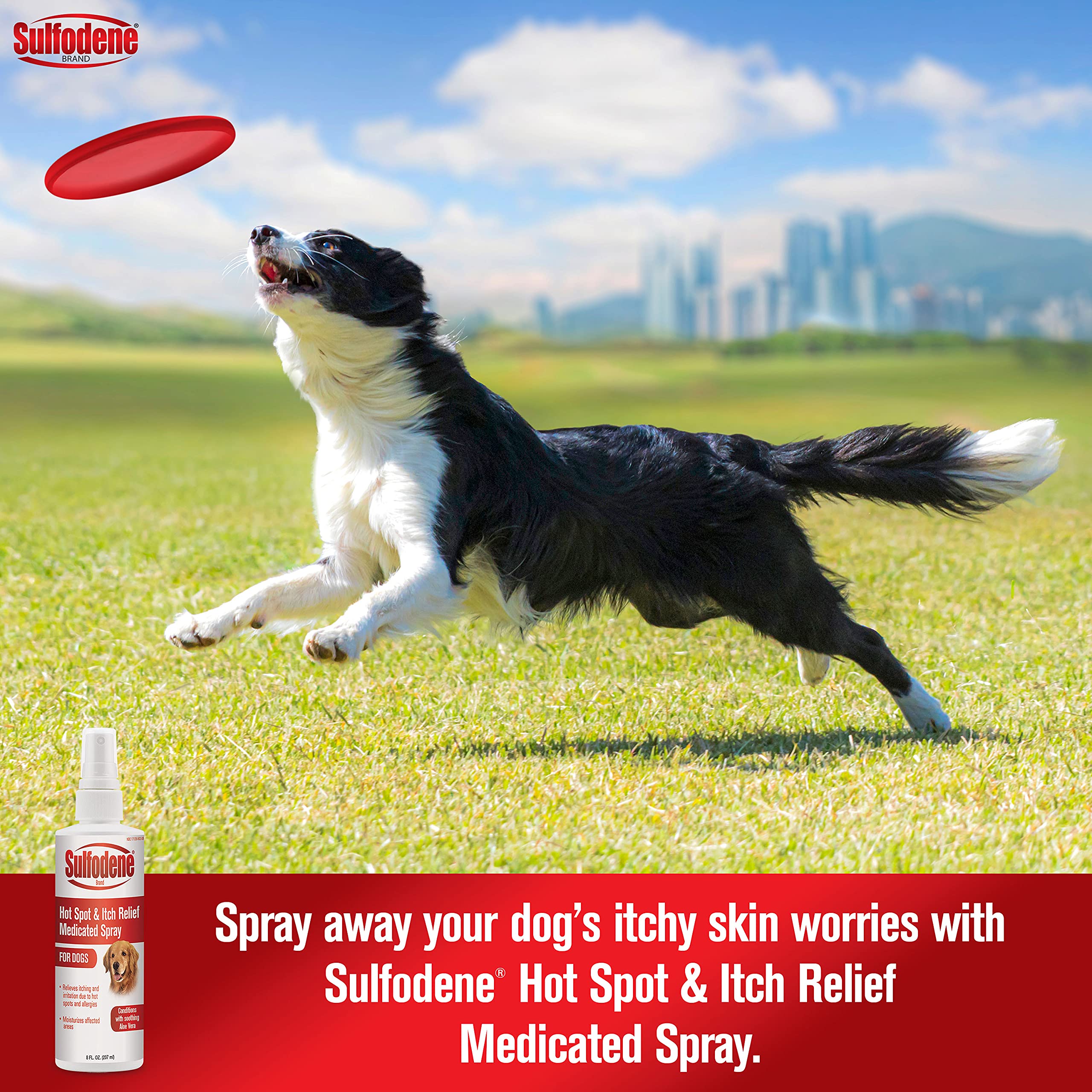 Sulfodene dog-application-spray demonstrates easy spot treatment