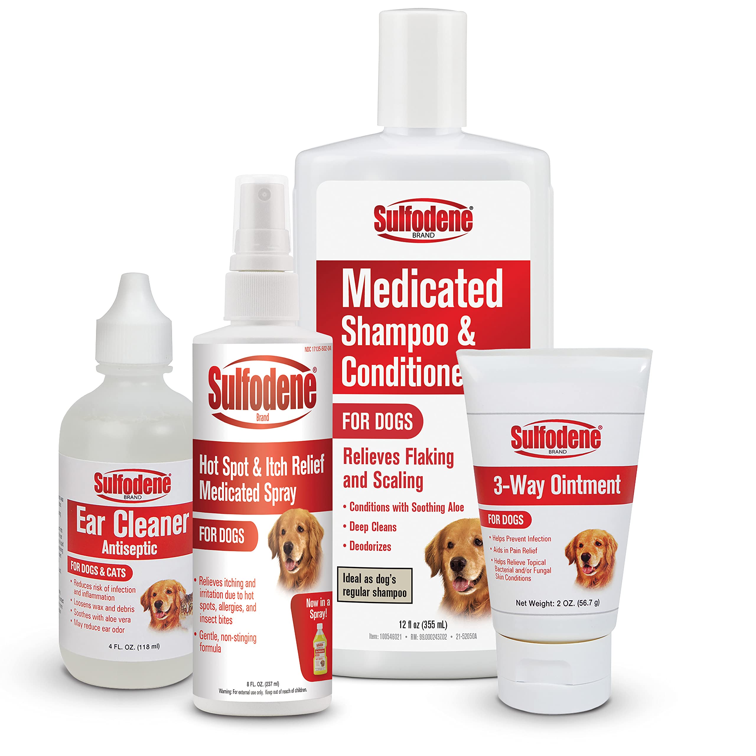 Sulfodene sits beside a clean wound dressing in a home kit.