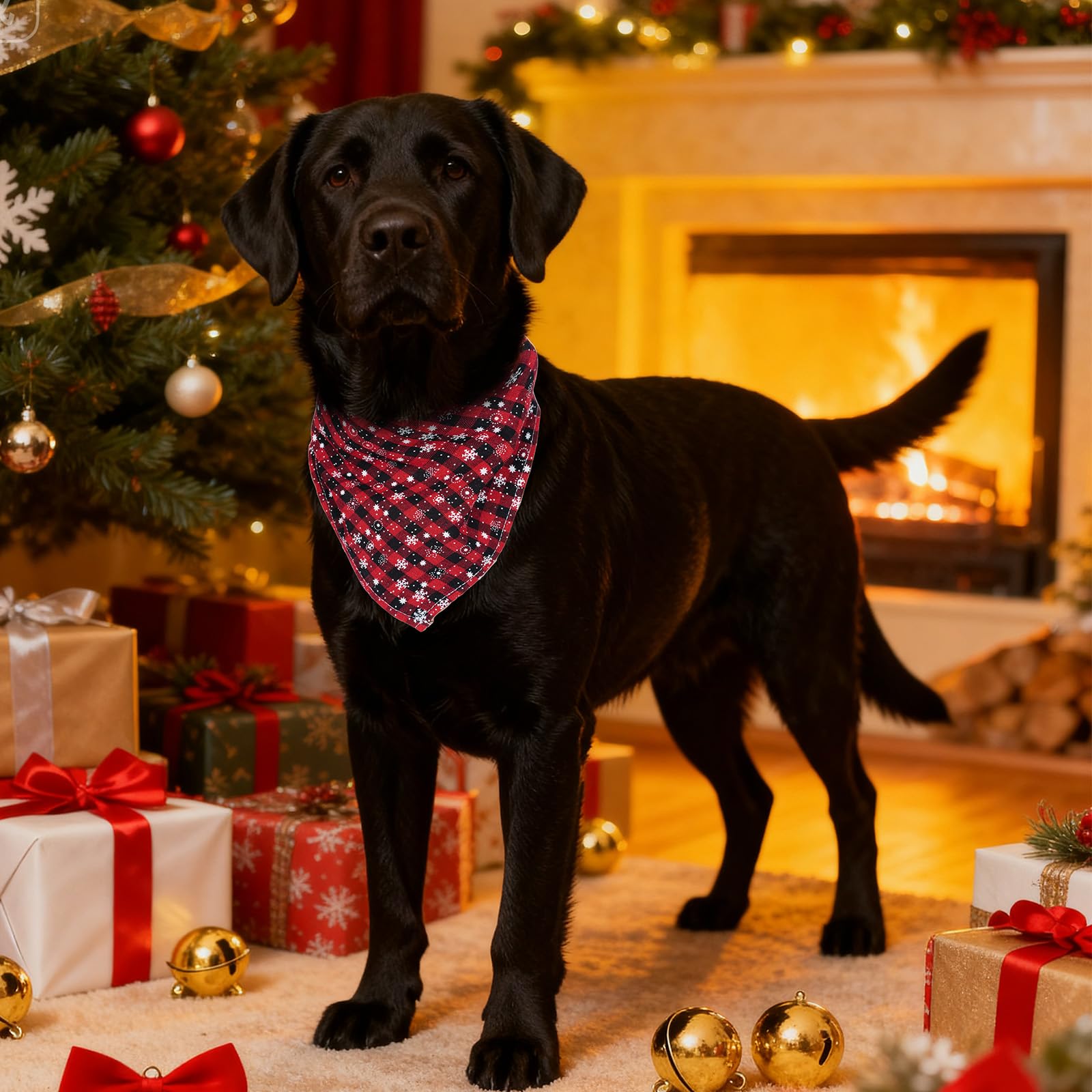 SUMERSHA dog wearing bandana during holiday photo session for cute, shareable moments