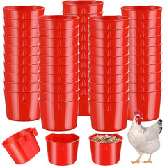 Sumind red cage cups provide durable cage feeding for birds.